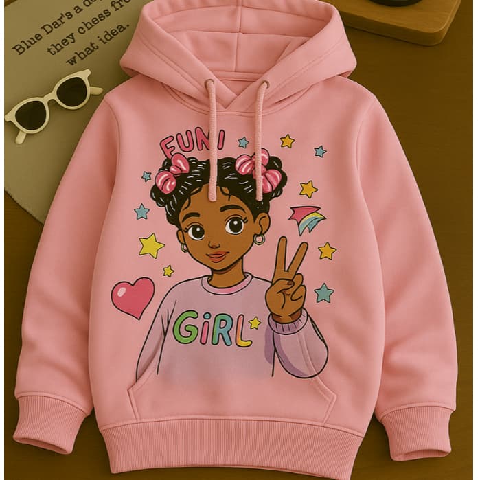 Moletom Para Menina Infantil Girl Fun Algodão Flanelado e Quente
