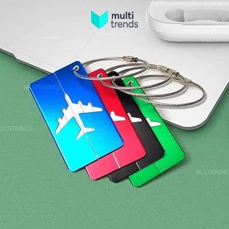 Tag de Metal, Etiqueta de Identificação Viagem para Bagagem, Mala, Mochila, Bolsa e Estojo - Alumínio