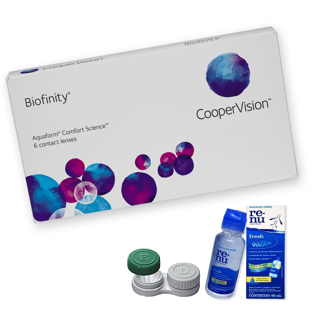 Lente De Contato Coopervision Biofinity + Renu 60ml