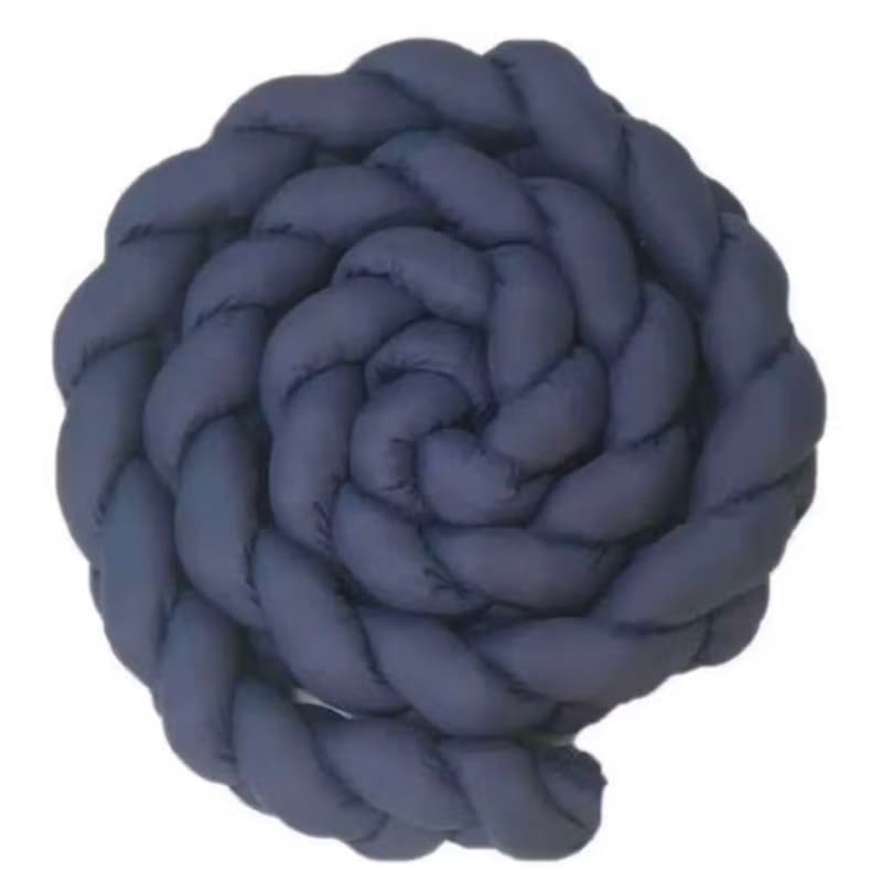 Trança 4 metros Protetor Berço E Cama Montessoriana Marinho