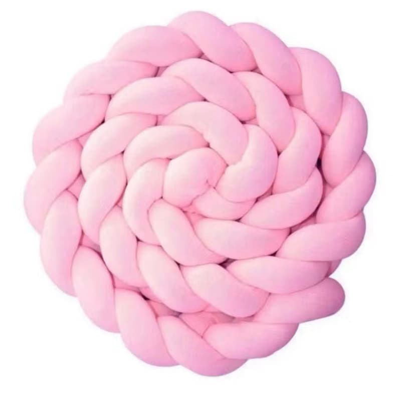 Trança 4m protetor berço e cama montessoriana Rosa