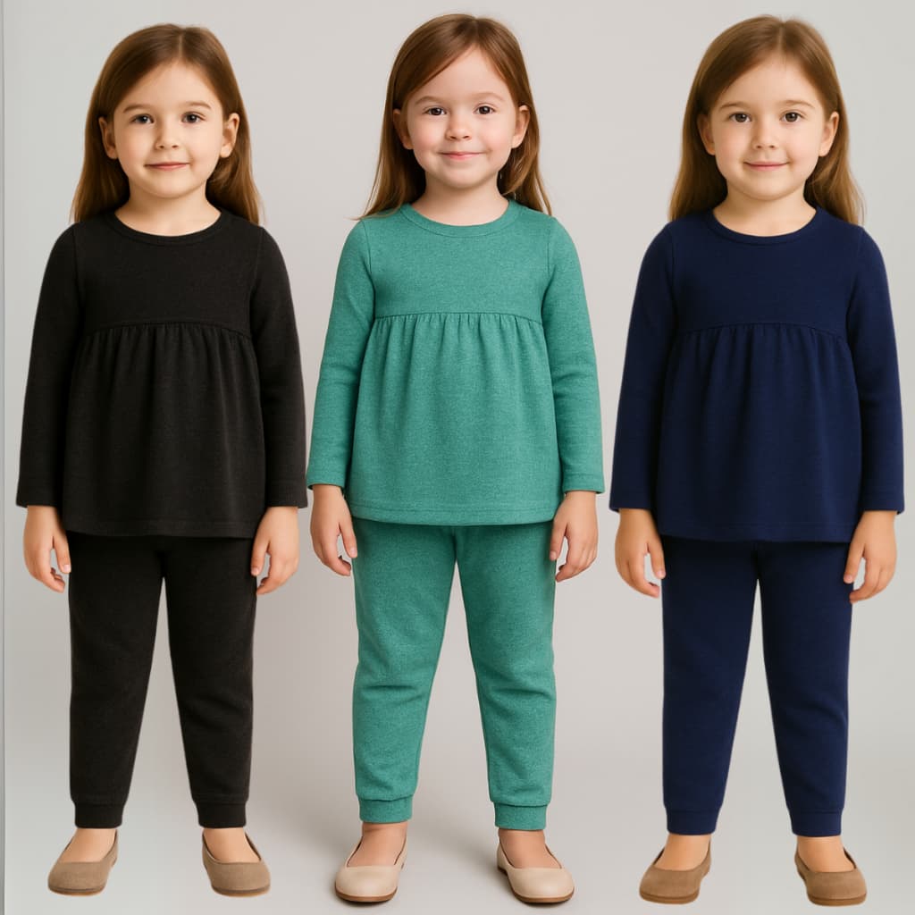 Conjunto Infantil Menina Inverno Blusa e Calça Lanzinha quentinha Roupa de Frio feminina 2 a 8 anos