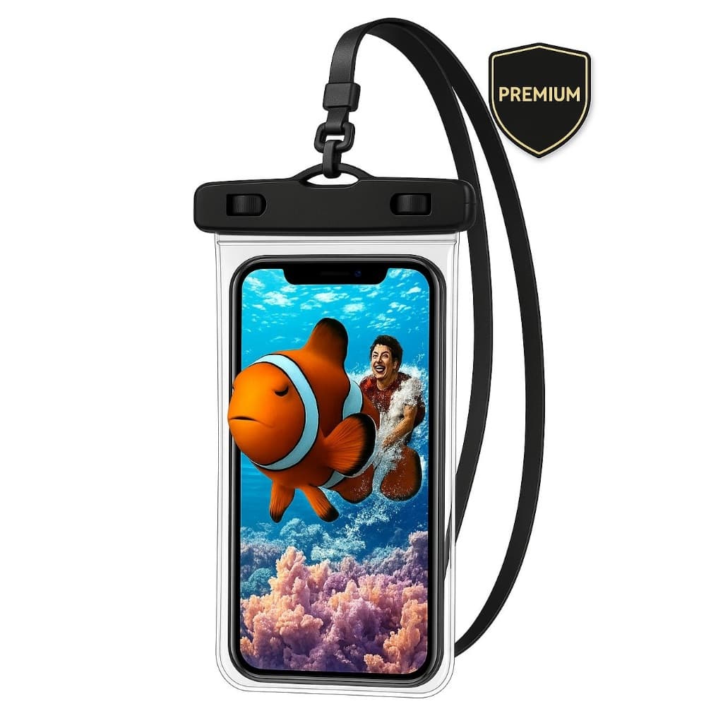 Capa Protetora Case a Prova D’agua Universal para Celular Mergulho Praia Piscina Rio Touch Aquático