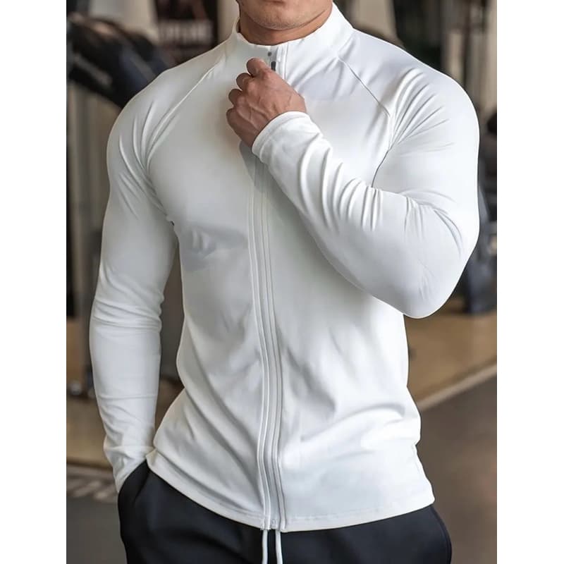 Camisa casaco de manga longa com zíper, com proteção UV, Leve para basquete intenso, ciclismo caminhada academia