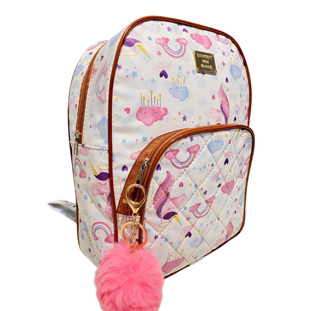 Mochila Maternidade Media Ideal Casual Escolar ou Cresse Pra Toda Mae Menino Menina Acompanha Pompom