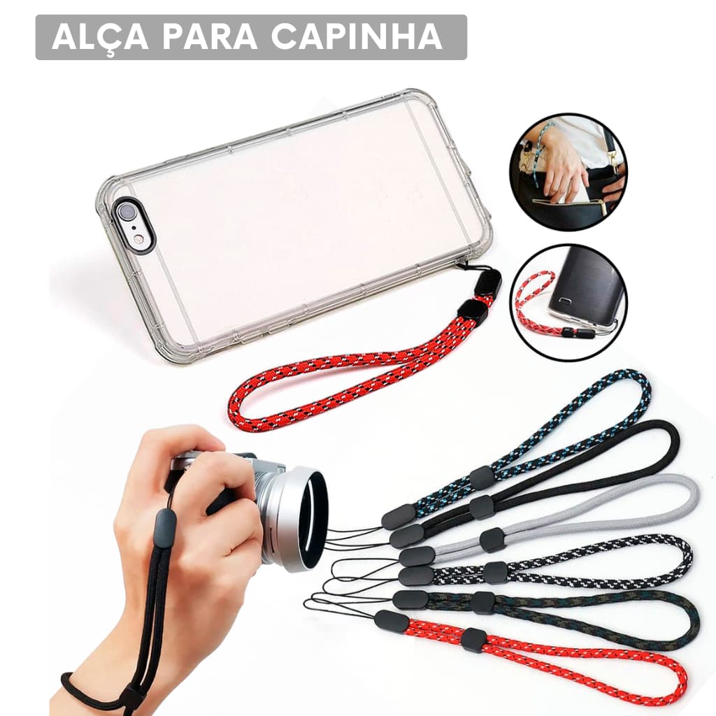 Cordinha Para Celular Alça de Pulso Ajustável