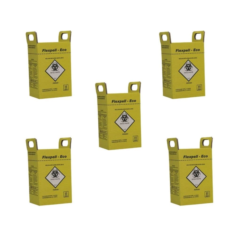 Kit 5 Caixas Coletoras 3 litros Eco Flexpell