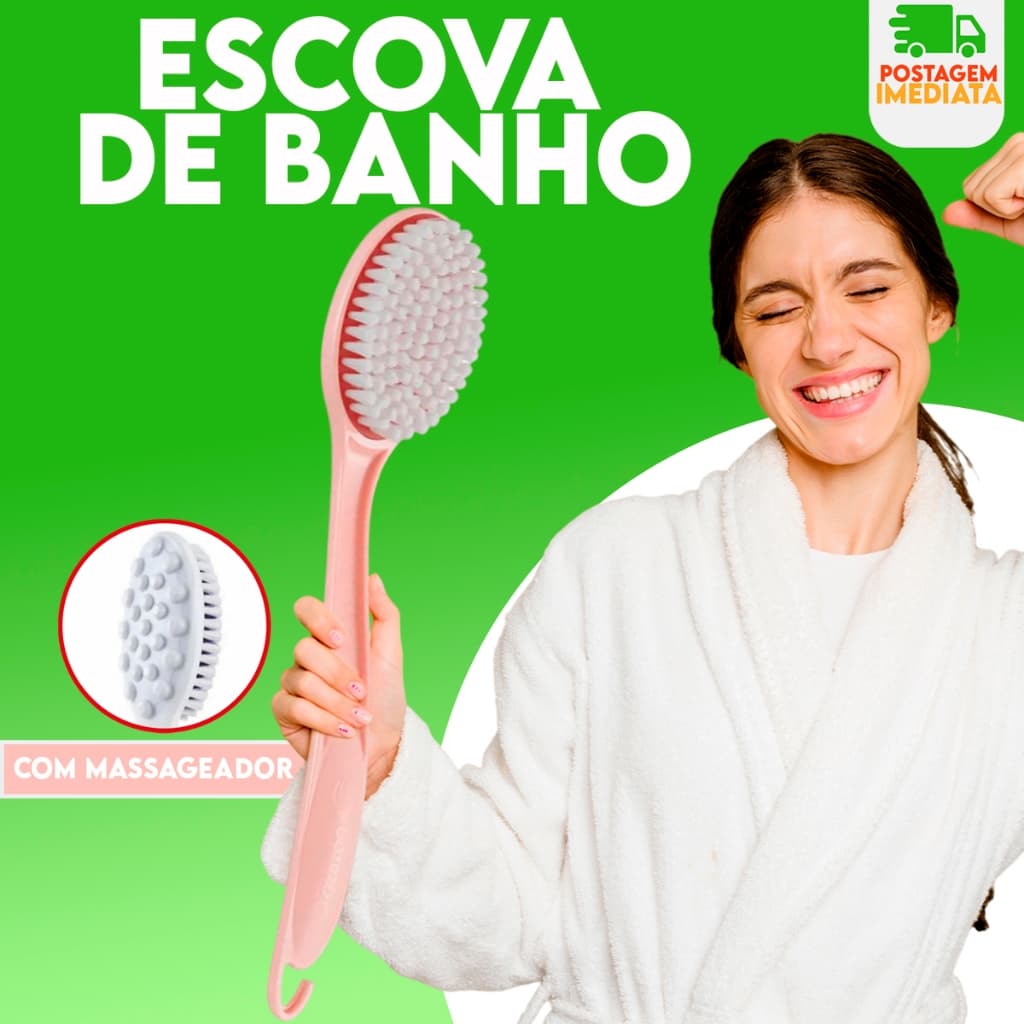 Escova de Banho Dupla Face Rosa Macio Escova de Chuveiro Massageador Esfoliante