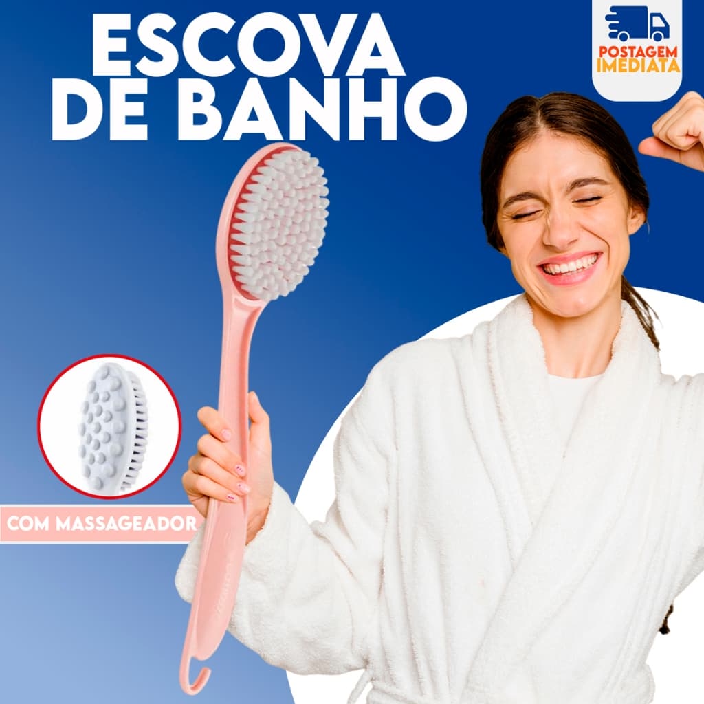 Escova de Banho Dupla Face Rosa Macio Escova de Chuveiro Massageador Esfoliante