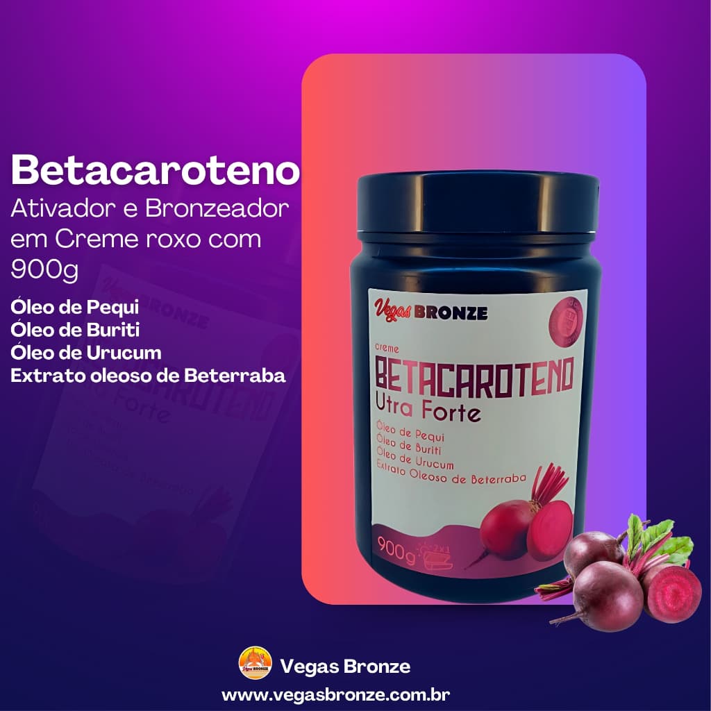 Betacaroteno 900g - Creme ultra Forte - Vegas Bronze