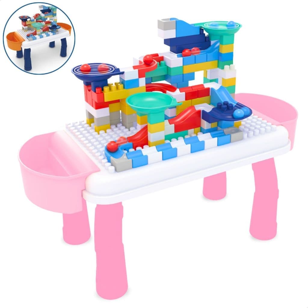 Mesa de Atividades Infantil Blocos de Montar Para Brincadeiras Interativas