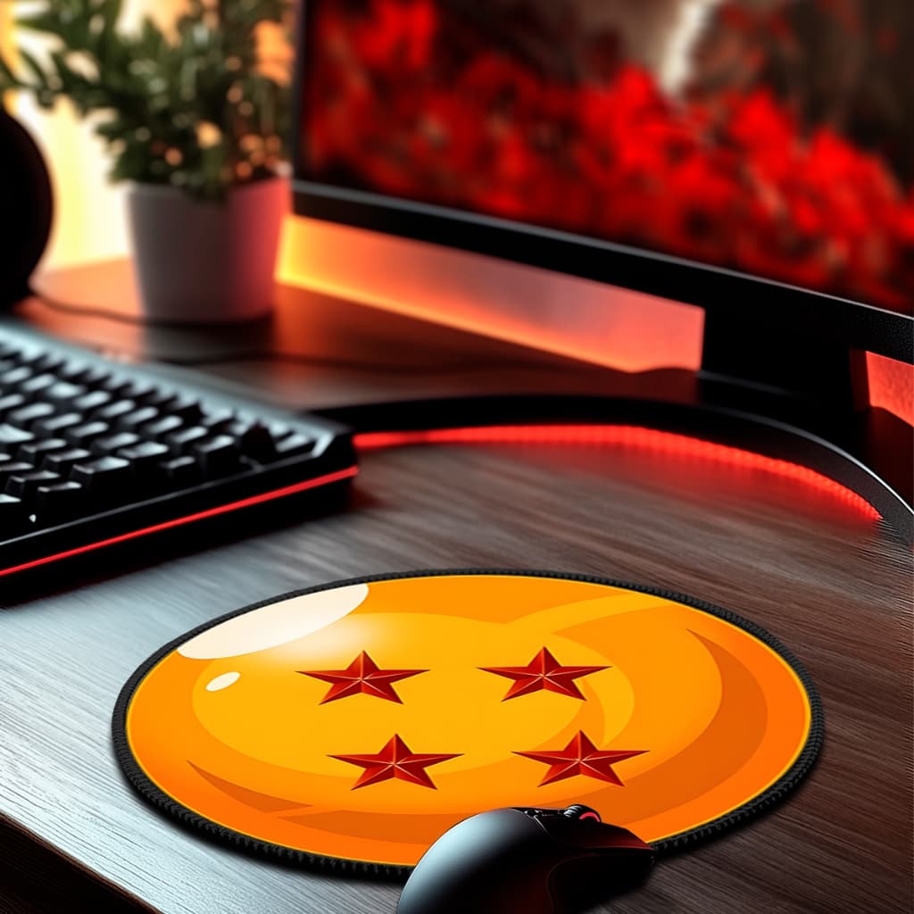Mouse Pad Dragon DBZ  Redondo Antiderrapante 20x20cm De Diametro Premium Borda Costurada