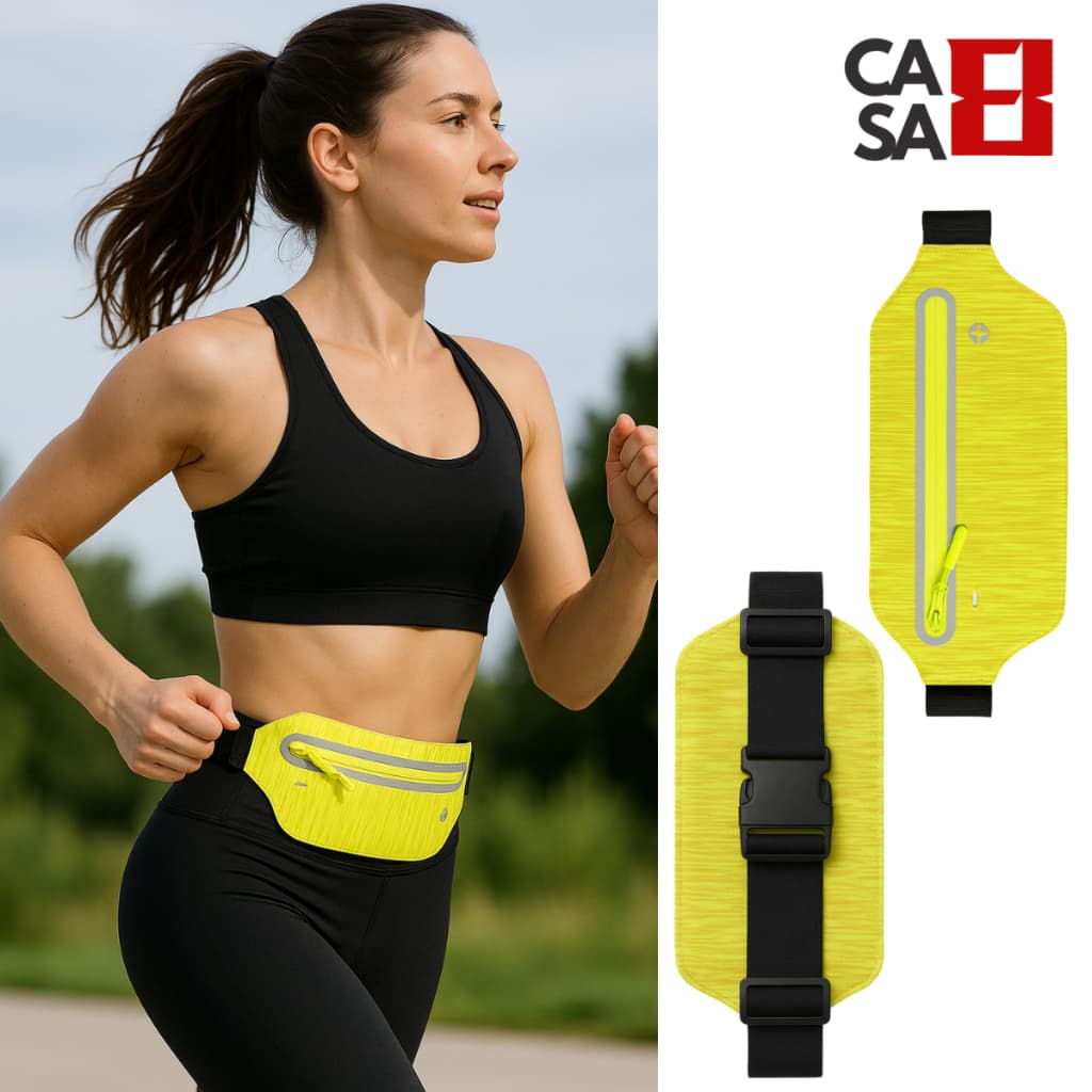 Pochete Esportiva Slim Fina Impermeável Academia Doleiro Corrida Celular Universal até 6,5 Polegadas