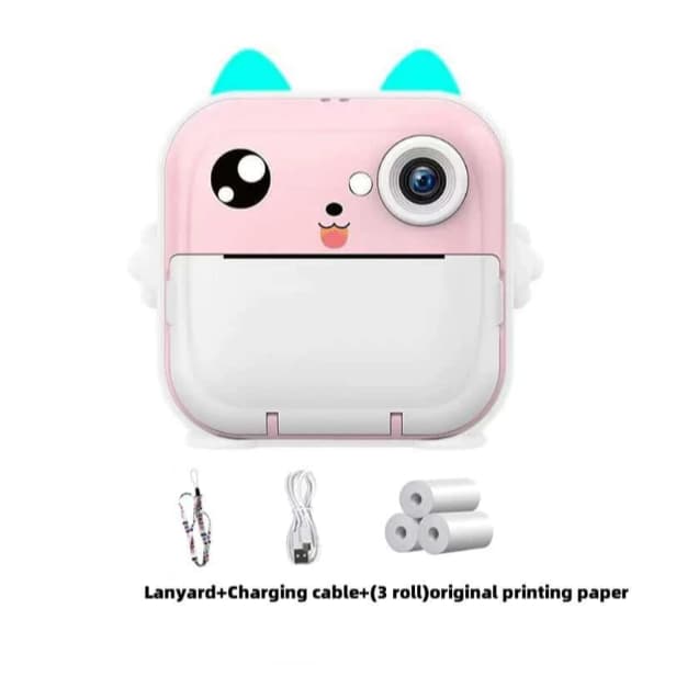 Câmera De Impressão Instantânea Para Crianças Vídeo Fotografia Digital Fotográfica Toy Mini Impressora Térmica Boy Girls
