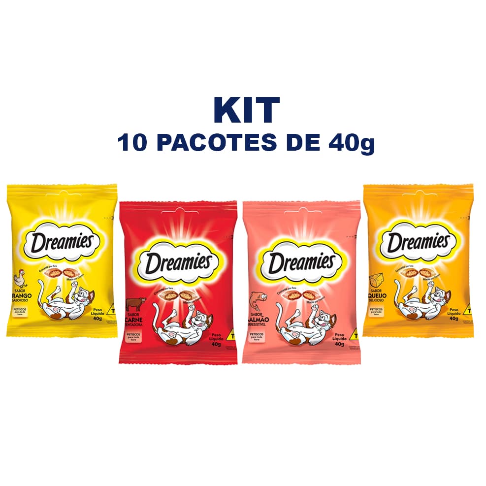 Petisco para Gatos Dreamies 40g 10 unidades