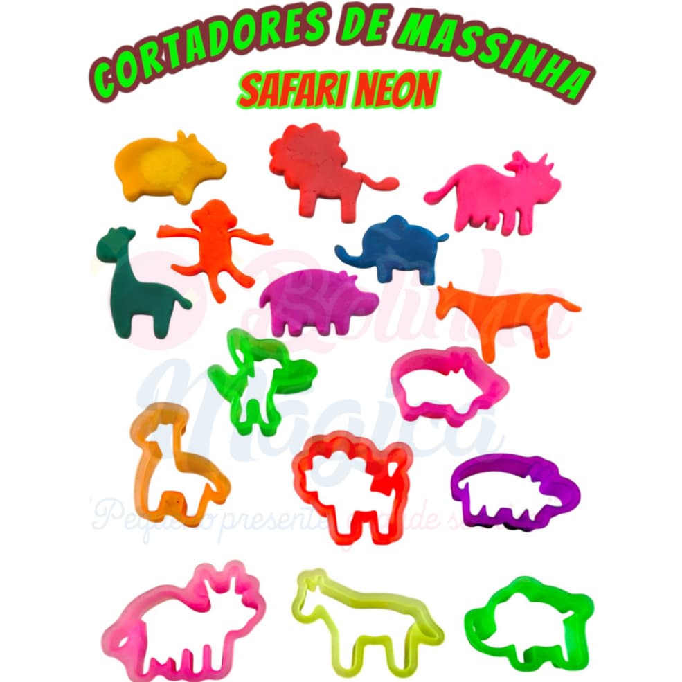 50 Cortador Safari Forminha De Massinha Modelar  Molde Lembrancinha P/ Kit  Festa Aniversario Prenda