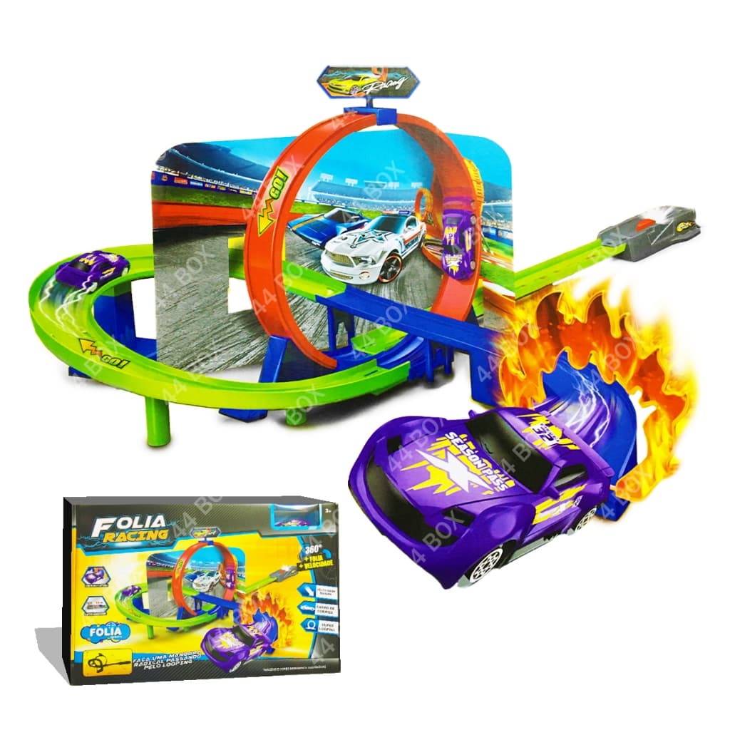 Pista Looping 360 Radical Lançador Tipo Hotwheels Carrinho Diversos Modelos