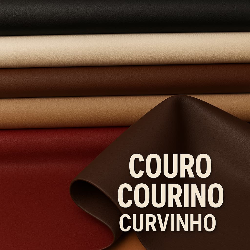 Tecido Couro Corino Curvinho Sintético PVC – 1 a 4 mts - Revestimento de Sofá, Cadeira, Puff, Madeira