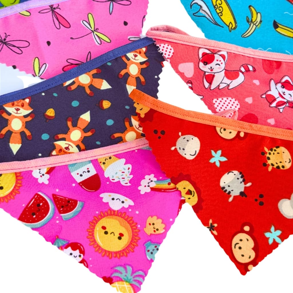 Kit Bandanas para Cães e Gatos Pet Shop Tecido Tricoline Ótimo Acabamento - Tamanho P e M