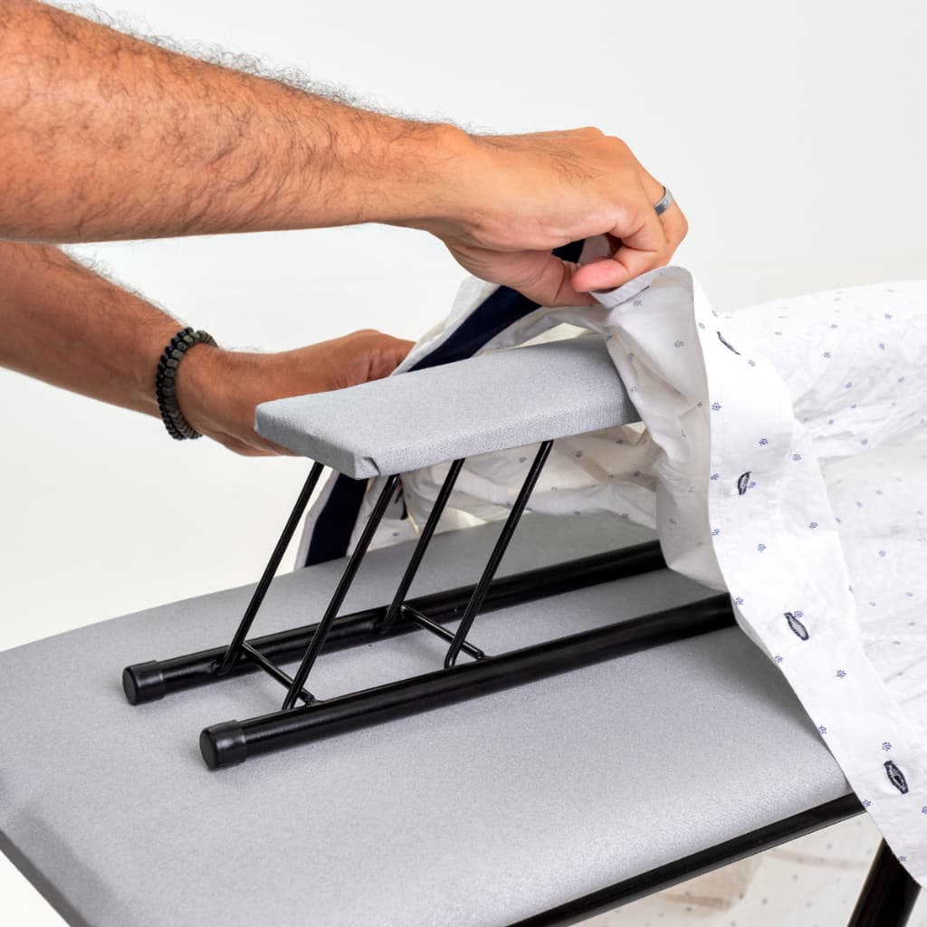 Suporte para Passar Mangas de Camisa Mini Tábua de Passar Roupas Dobrável e Portátil Ideal Para Mangas e Punhos