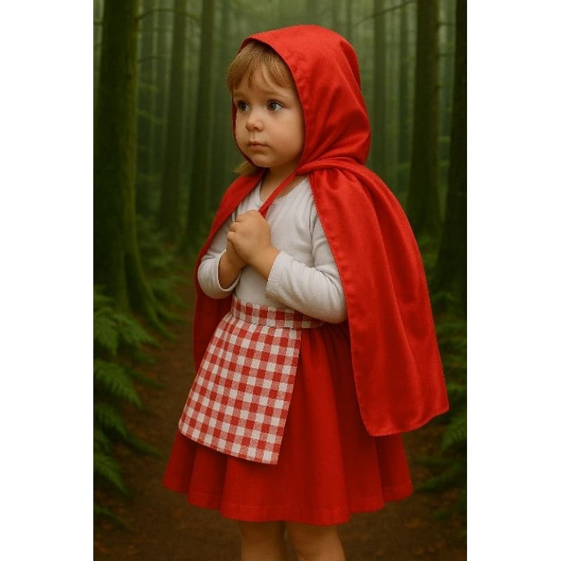 Capa chapéuzinho vermelho fantasia infantil e adulto