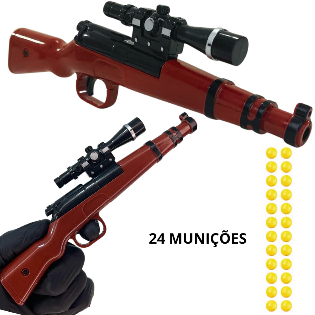 Arminha de Brinquedo lança de bolinha de borracha modelo premium