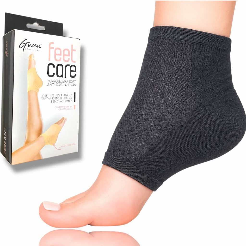 Meia Calcanhar Silicone Gel Protetor Pé Rachado Dor Esporão