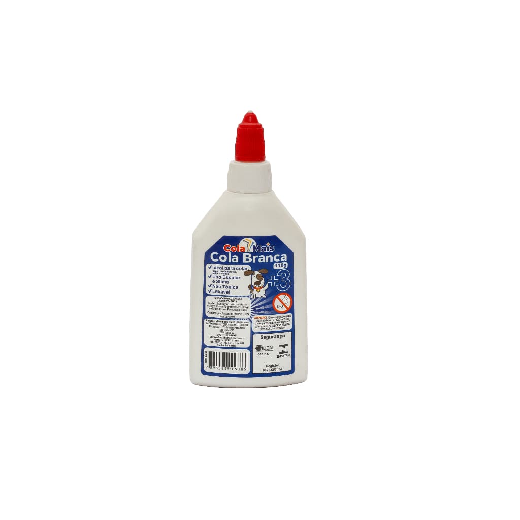 Cola Branca PVA 110 GRAMAS Cola Mais | Extra Forte, Atóxica, Secagem Rápida