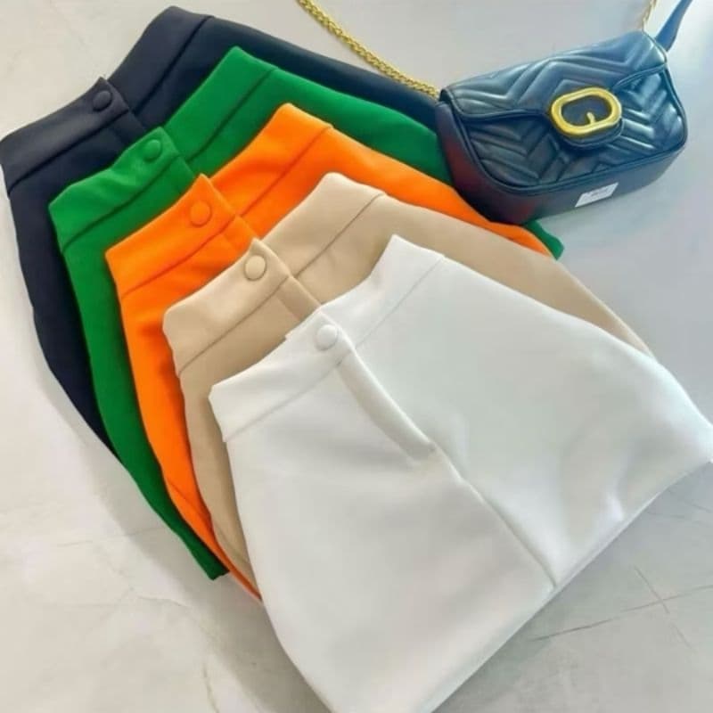 Short Saia Feminino Tecido Neoprene Forrado – Modela o Corpo Não Transparece | Outono/Inverno 2025