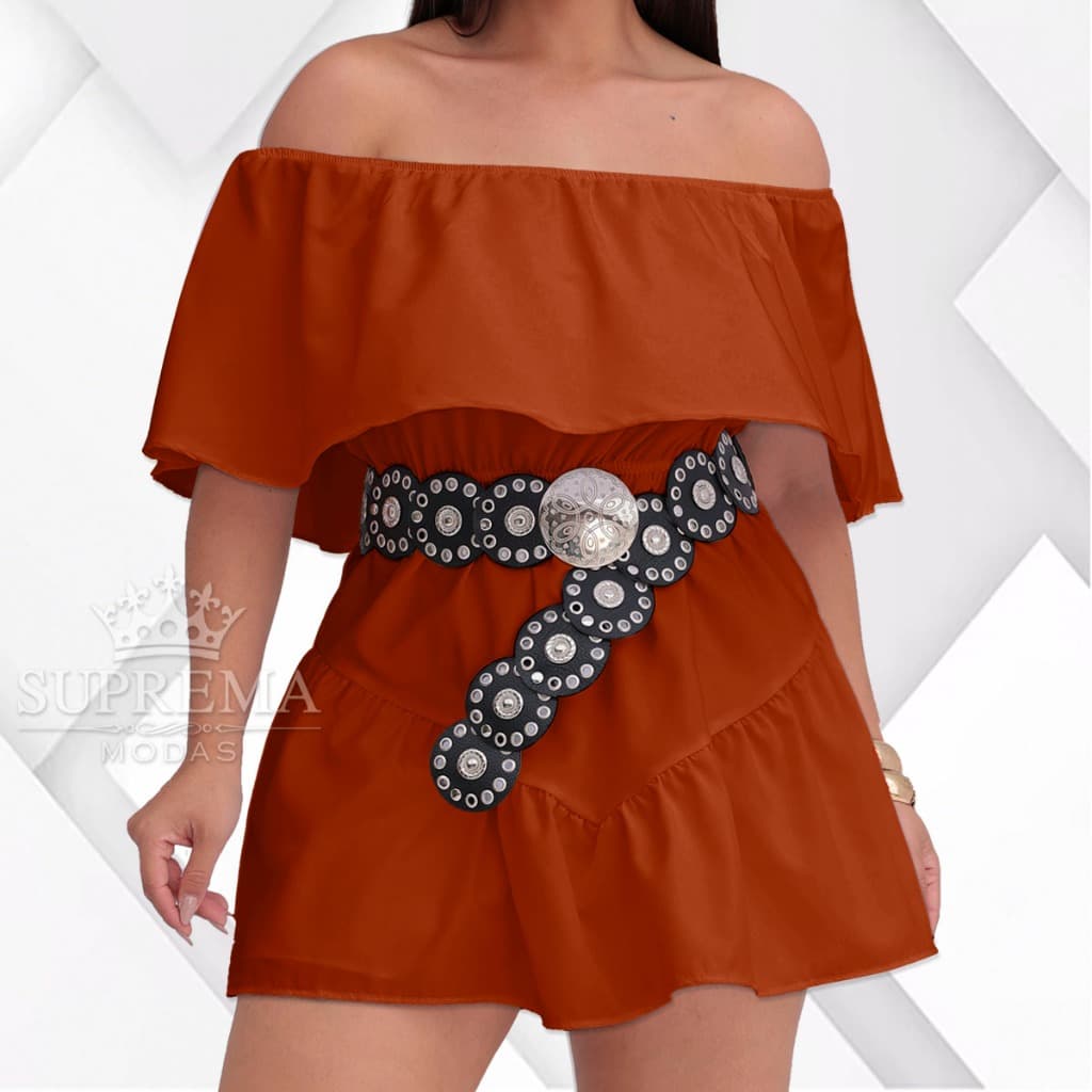 Vestido Feminino, Macaquinho Ciganinha, Elegante e Soltinho, Ombro a Ombro