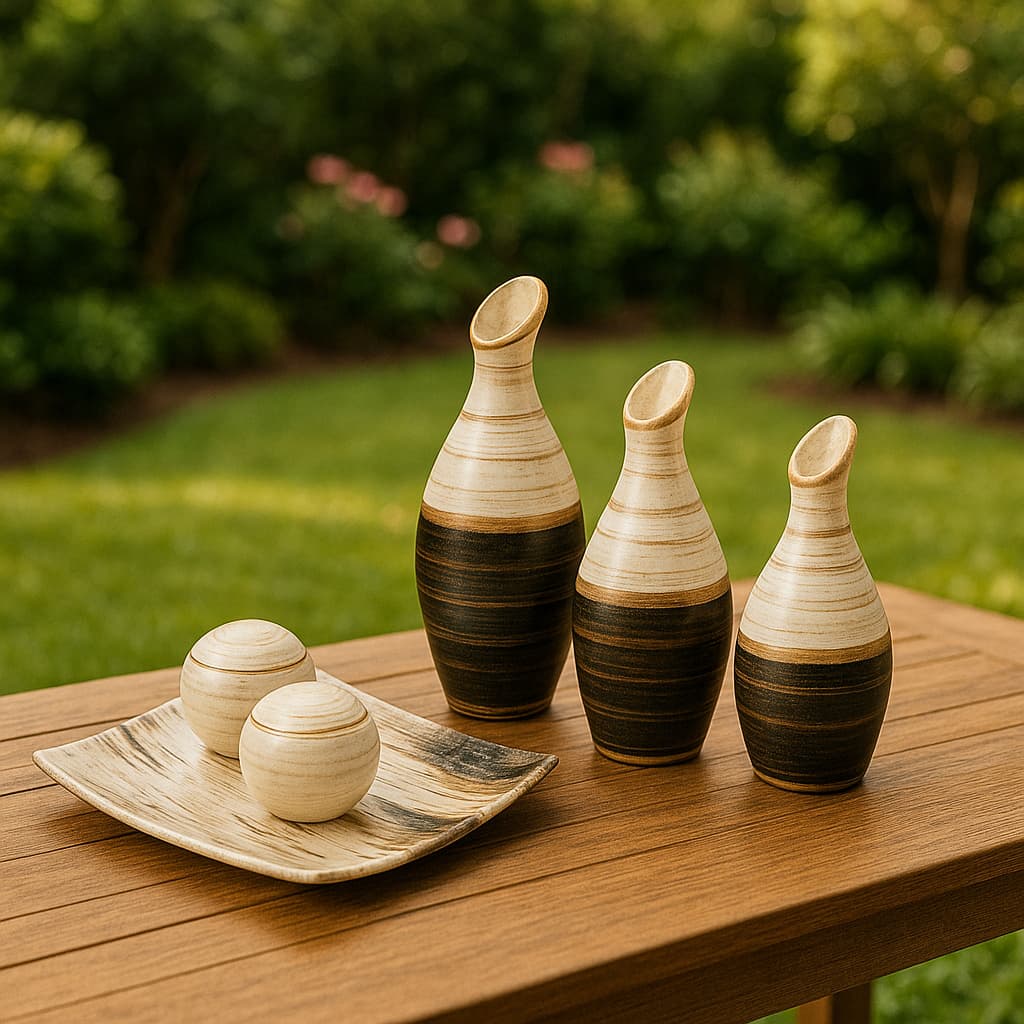 Trio de vasinhos com bandeja bolas