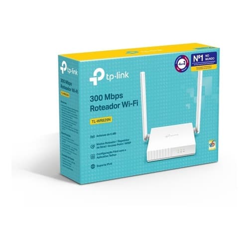 Roteador Wireless Multi-modo 300mbps Tl-wr829n Tp-link Cor Branco