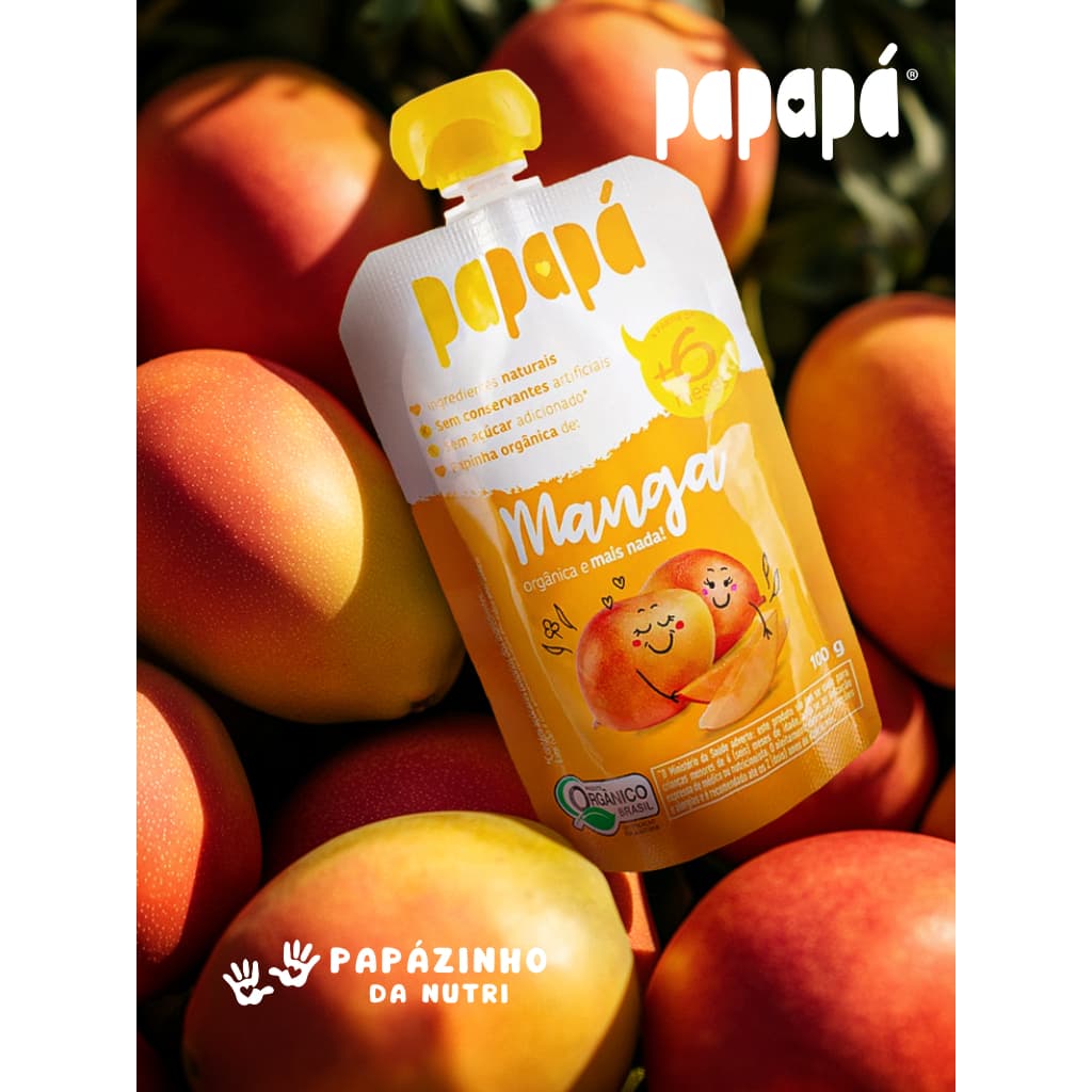 PAPAPA SABOR MANGA - PAPINHA ORGANICA 100G