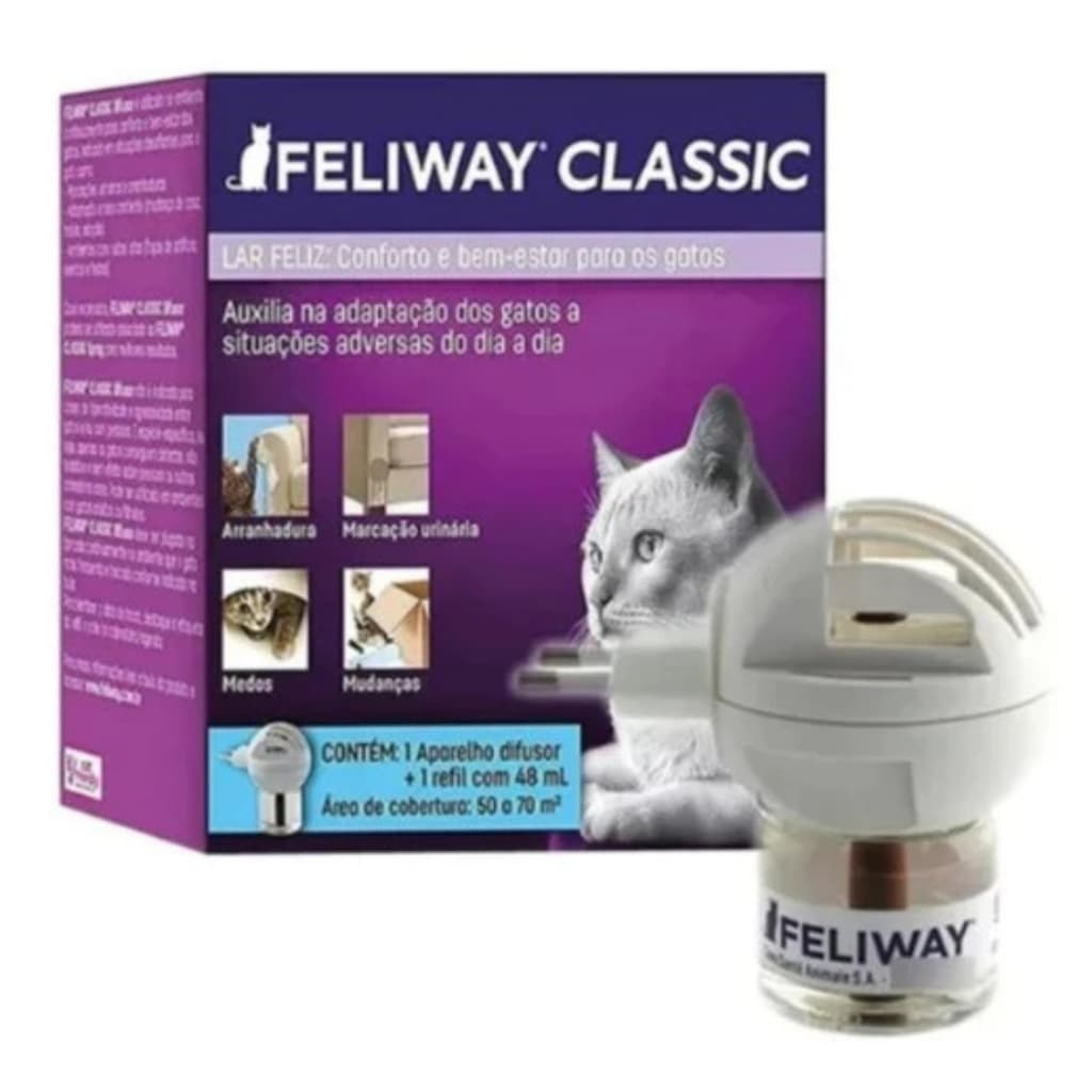 Feliway Classic Ceva Difusor Elétrico Refil Pra Adaptação De Gatos - 48 ML