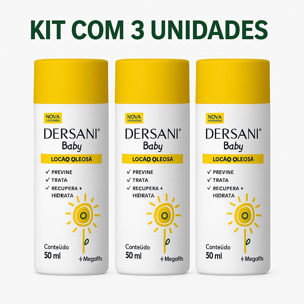 Kit 3x Unidades Dersani Baby Loção Oleosa 50ml