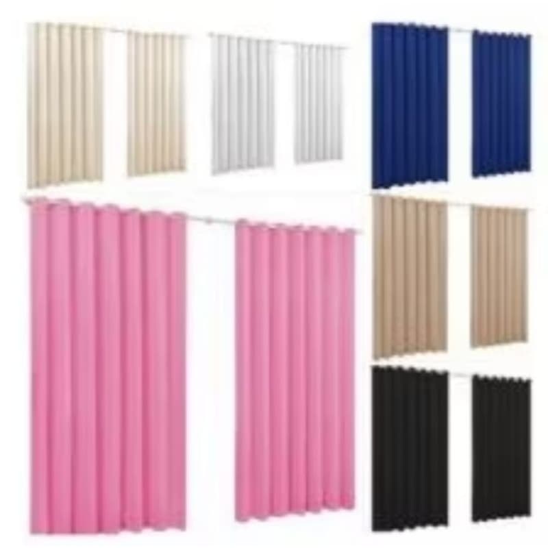 Cortina 2 Partes  Roma 2,00m x1,40m Sala Quarto cozinha Escritório Com Ilhós Cores lindas Decoração