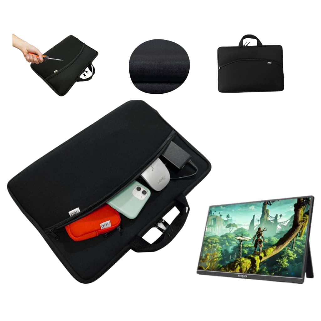 Case Capa Protetora Monitor Portátil Transporte Seguro 14.1 / 15.6 16.1. 17.3 Polegadas