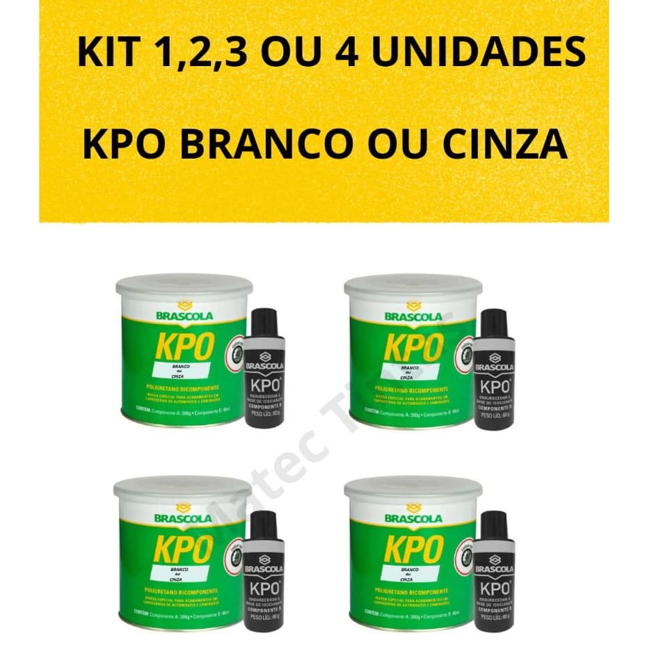 KPO Brascola 440g Brascoved Cores Branco ou Cinza KIT 1,2,3 OU 4 UNIDADES