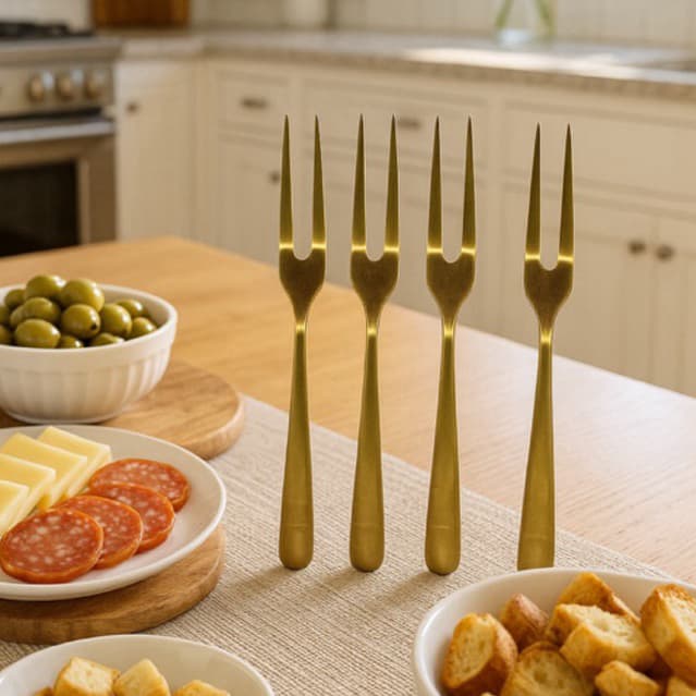 Conjunto 4 Garfos em Aço Inox para Aperitivo - Wolff