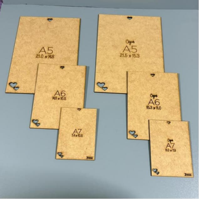 Kit Gabarito para refilar Capas e Miolos - diversos tamanhos