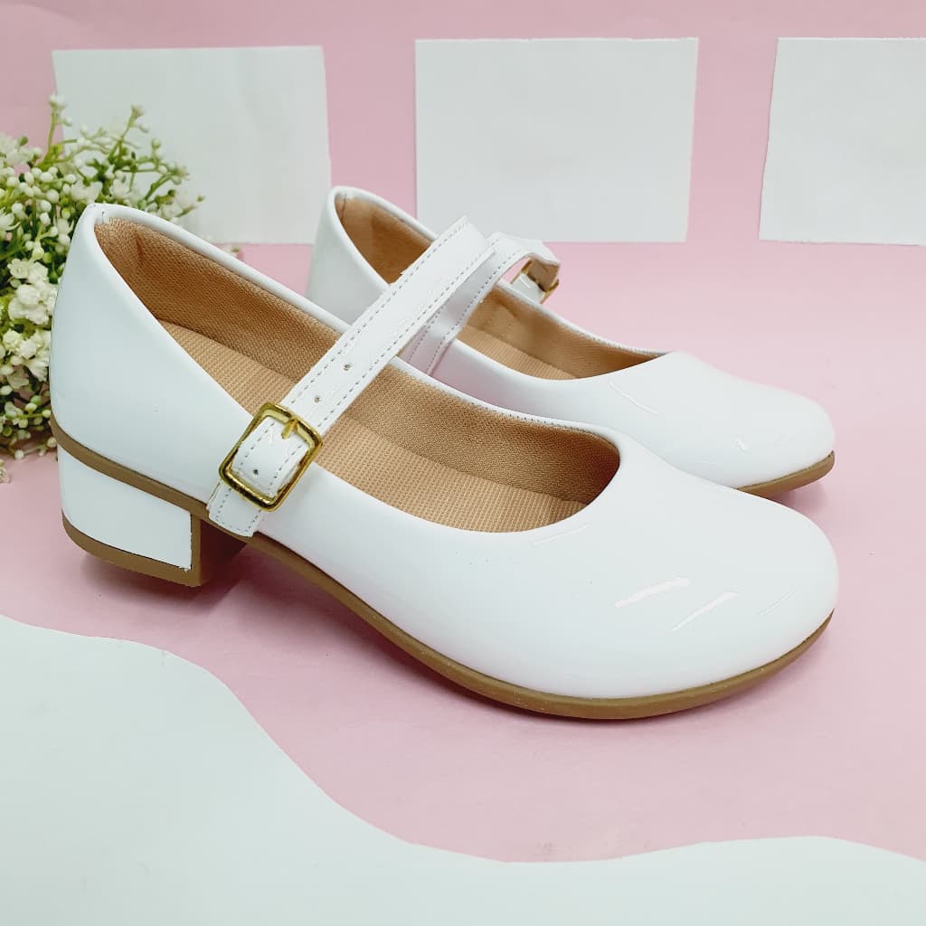 Sapatilha Infantil Menina Saltinho Confortavel Boneca Salto Baixo Festa Moda Blogueira Confortável