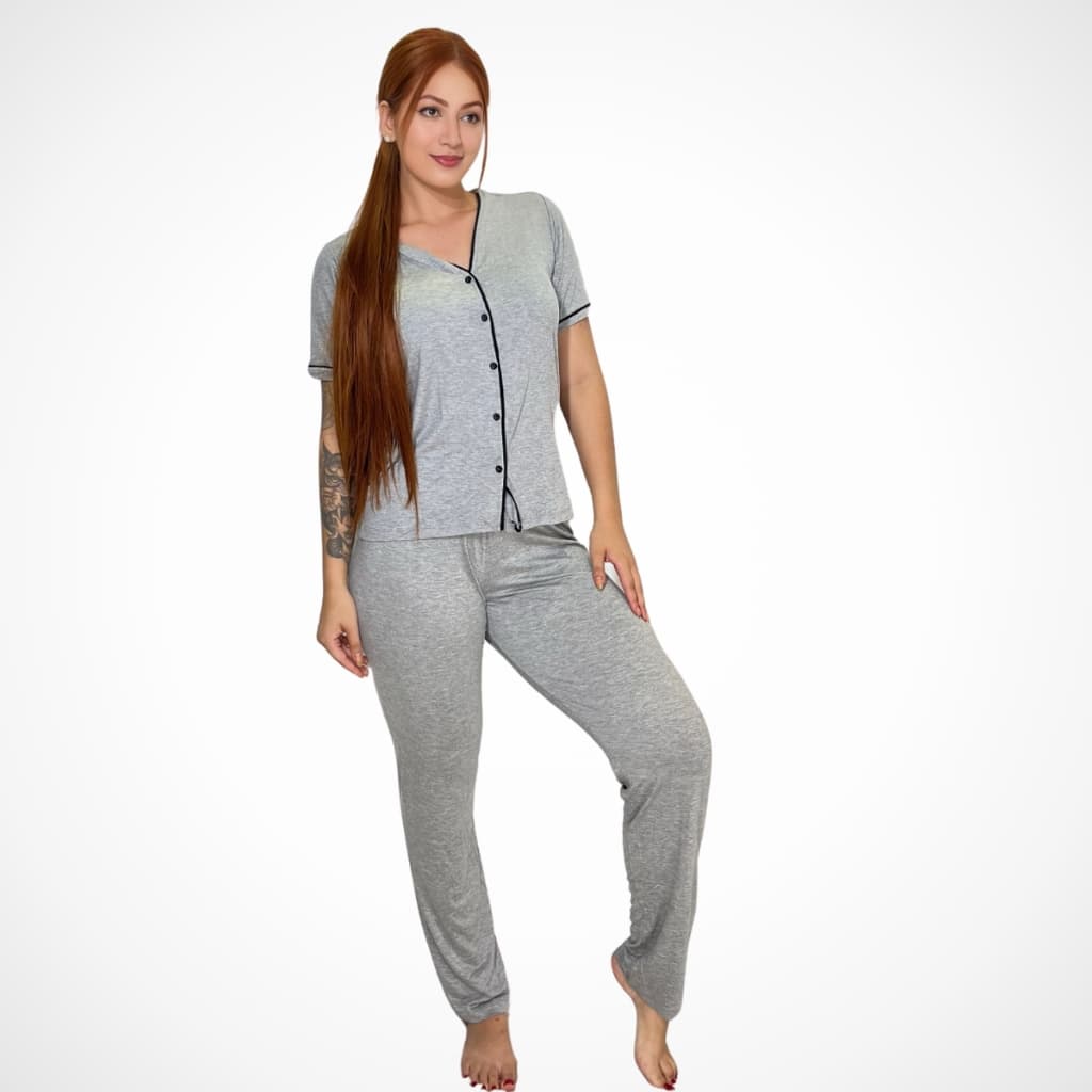 Pijama Feminino Americano blusinha manga curta com calça