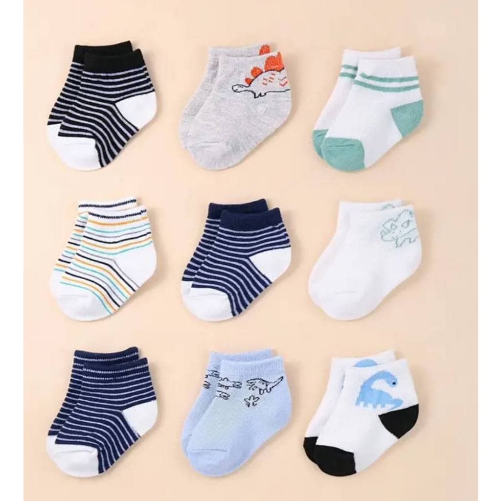 Kit De 3 a 12 Pares De Meias Recém-Nascidos MENINO Algodão