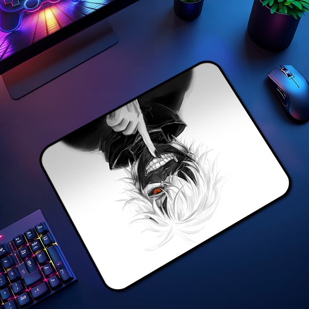 Mouse Pad Anime & Games  Quadrado Antiderrapante 24x26 Cm Premium Anime Borda Costurada