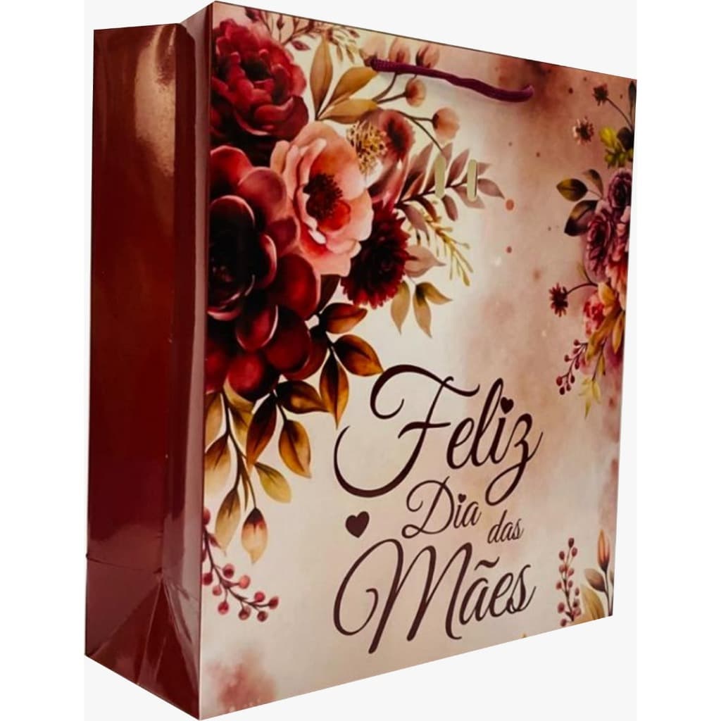 Sacola  P/Presente Reforçada, Dia das Mâes ,Pct com 10 Unidades.