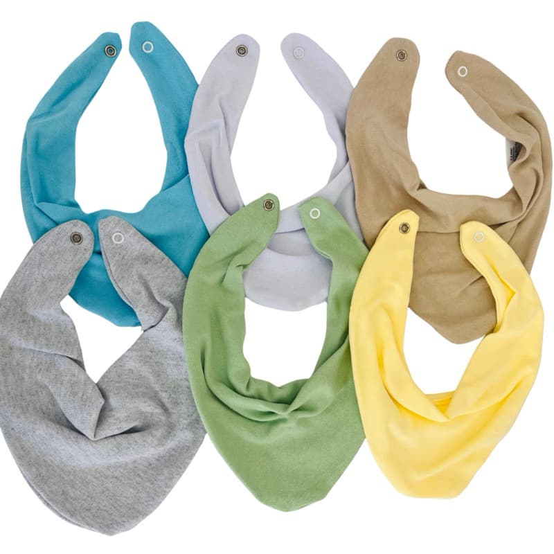 Kit Babador Bandana Menino e Menina Kit Com 3 Peças Malha Algodão Suedine