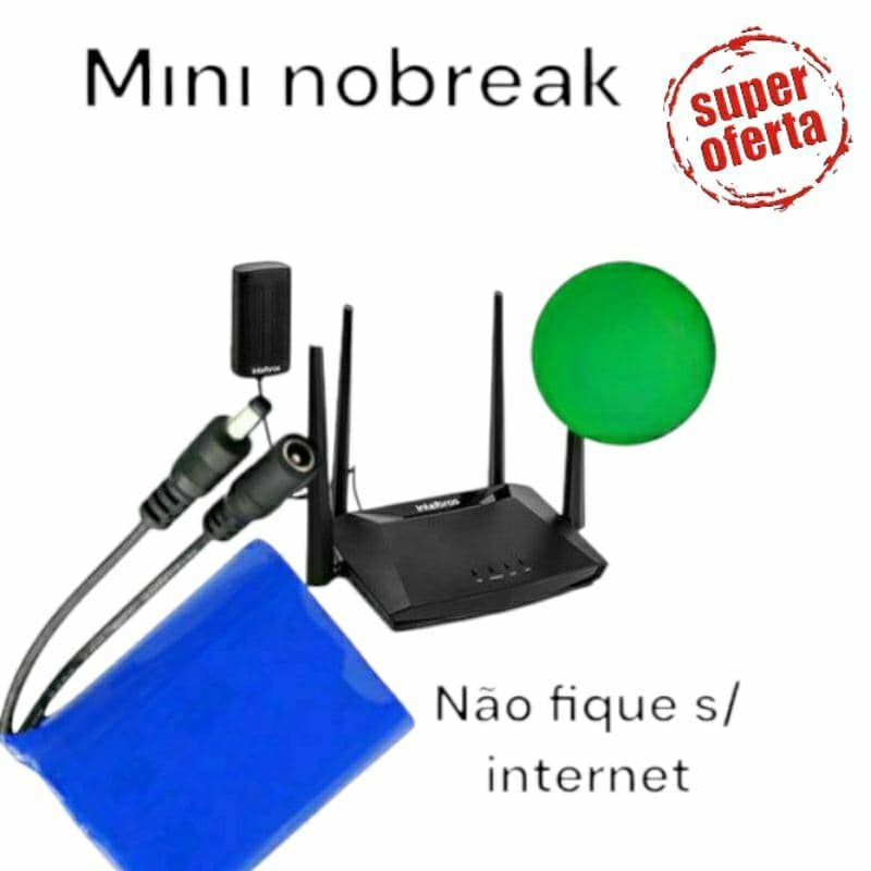 ligue seu modem roteador com o mini nobreak é nao fique sem internet Wi-Fi   OFERTA