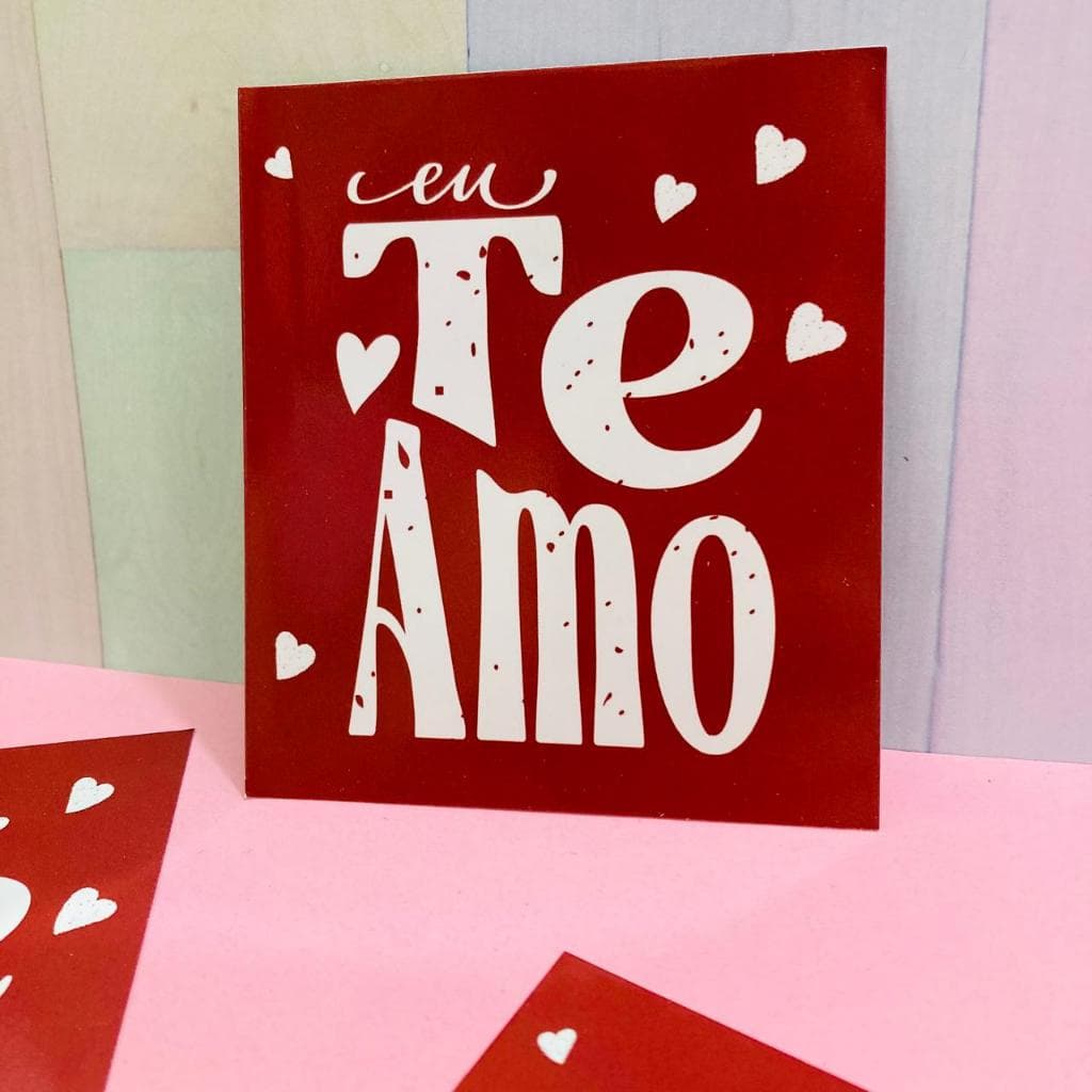 Cartão Namorados - Eu te amo - Dia dos namorados - 9x10cm - Pronta entrega - 25/50/100 unidades