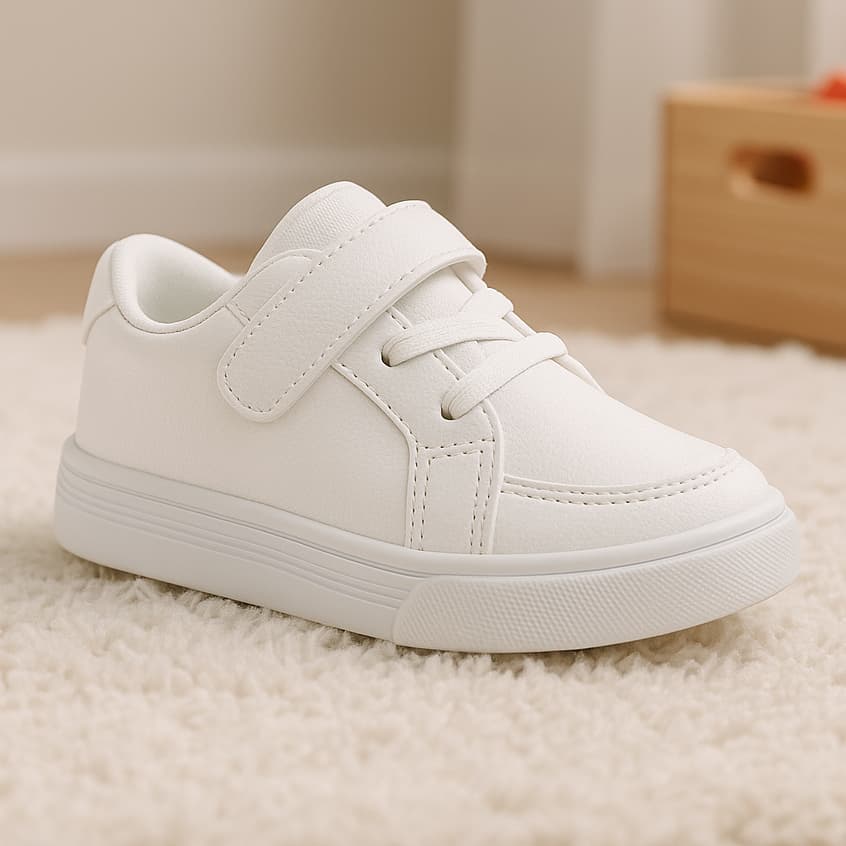 Tênis Infantil Branco Confortável e Macio Basic
