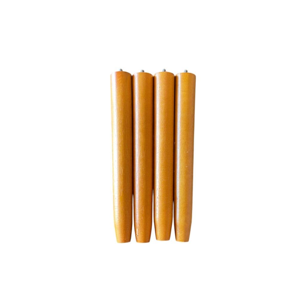 25 CM KIT 04 UN Kit 04 Pés Palito 25 cm Madeira de Eucalipto Envernizado